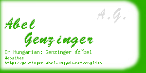 abel genzinger business card